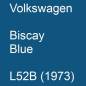 Preview: Volkswagen, Biscay Blue, L52B (1973).